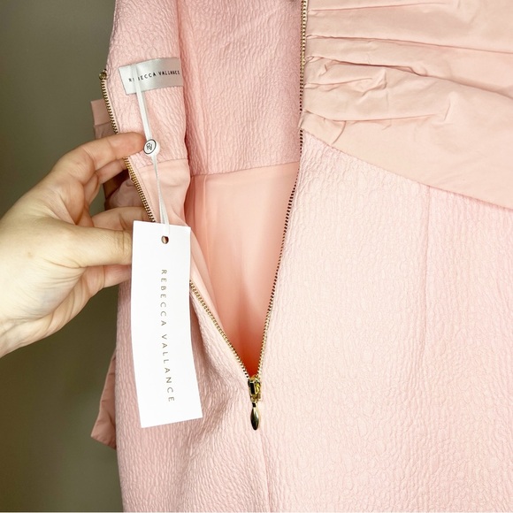 Rebecca Vallance Monique V-Wired Textured Bow Midi Dress NWT Size 4 US / 8 AUS - Picture 6 of 12